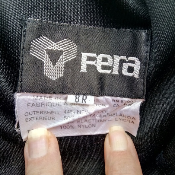 Fera Chamonix Black Stretch Bib Snow Pants Size 8R - Picture 4 of 8